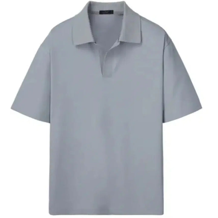[BUNJANG] JILLSTUART NEW YORK Open Collar T-shirt Light Blue XL / 새상품 질스튜어트뉴욕 오픈 카라티 라이트 블루 XL