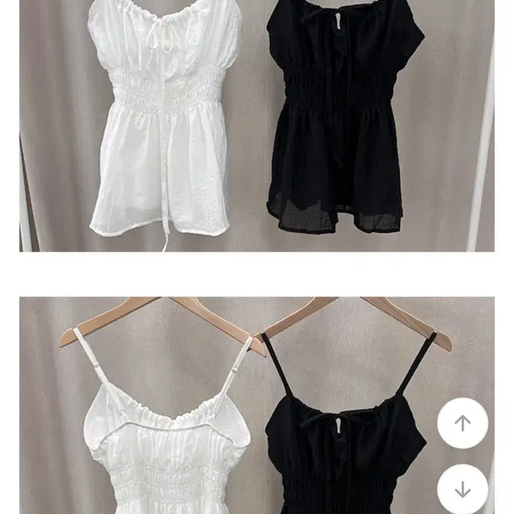 [BUNJANG] Shirring Sleeveless Blouse / (새상품) 셔링 나시 블라우스