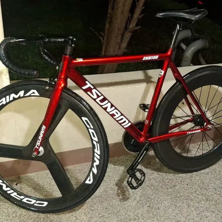 [BUNJANG] Tsunami Red Wine Medium Frame Bicycle / 쓰나미 완차 판매 및 추금 주고 로드 대차 진짜 많이 내렸어요