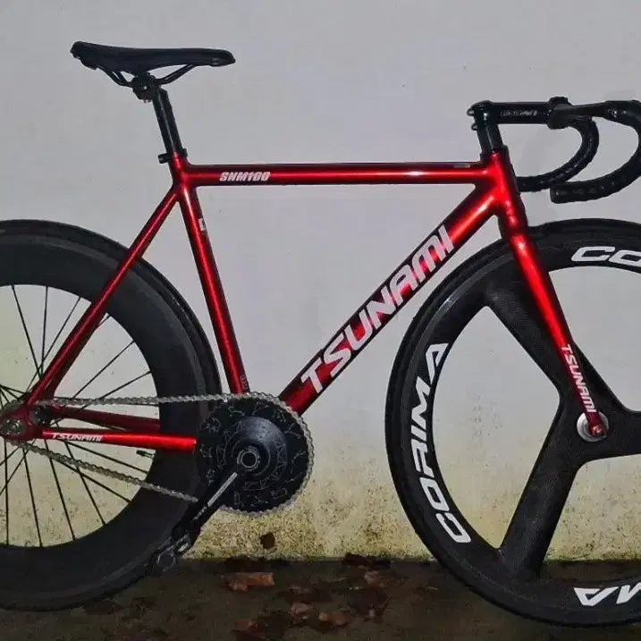 [BUNJANG] Tsunami Red Wine Medium Frame Bicycle / 쓰나미 완차 판매 및 추금 주고 로드 대차 진짜 많이 내렸어요