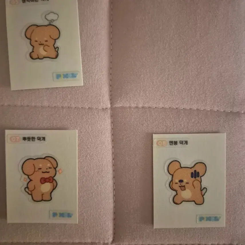[BUNJANG] Pixelie Deokgae Sticker Set 3 Types / 픽셀리 덕개 띠부씰 3종