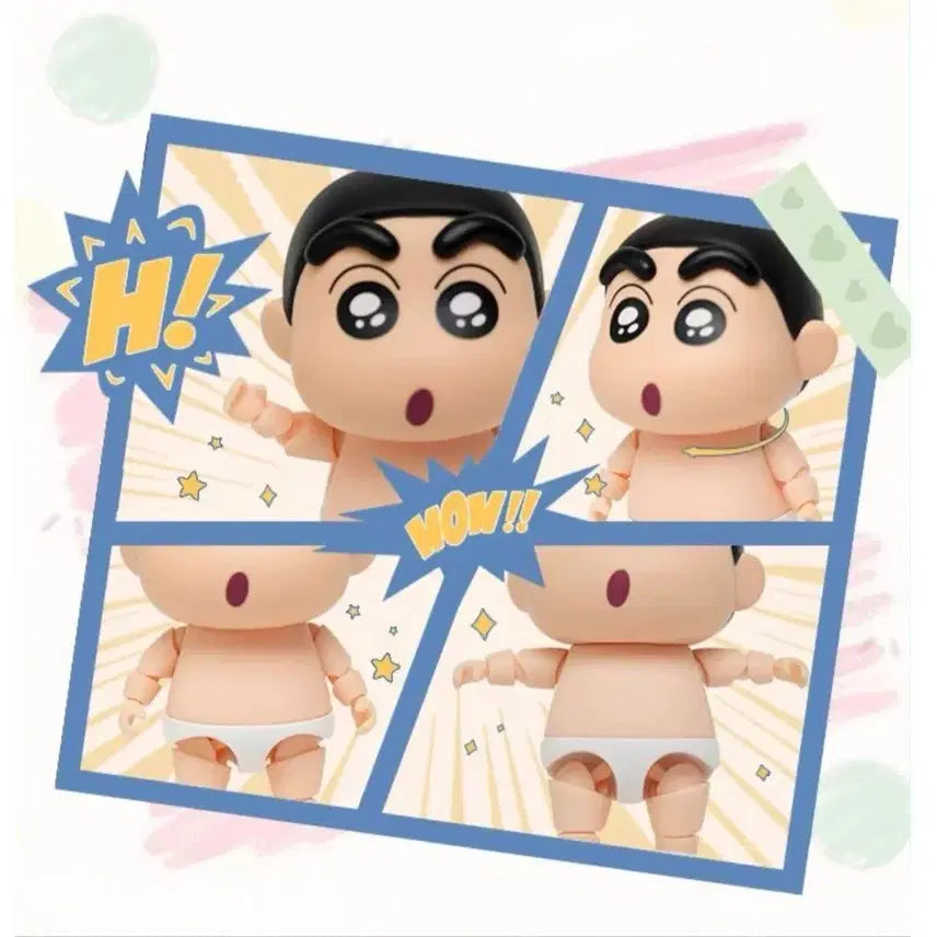 [BUNJANG] Crayon Shin-chan Articulated Figure Full Set (6 Types) / 짱구 관절 피규어 6종 풀세트