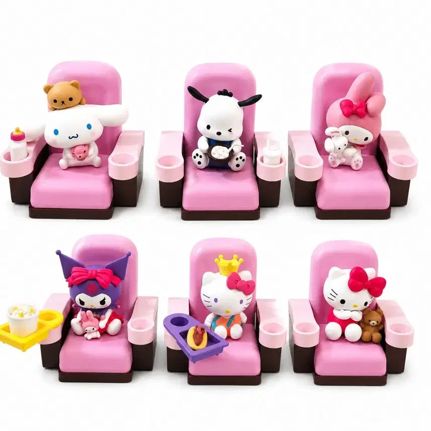 [BUNJANG] Sanrio Cinema Heaven Figures Set (6 Types) / 헬로키티 외 산리오 영화관 피규어 6종 세트