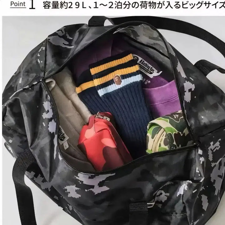 [BUNJANG] A Bathing Ape Camo Boston Bag / 국내발송/베이프 A Bathing Ape 카모 보스턴백