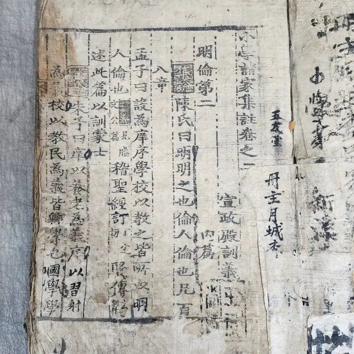 [BUNJANG] Joseon Dynasty Woodblock Print Sohak Ancient Book / 조선시대 목판본 소학 고서적