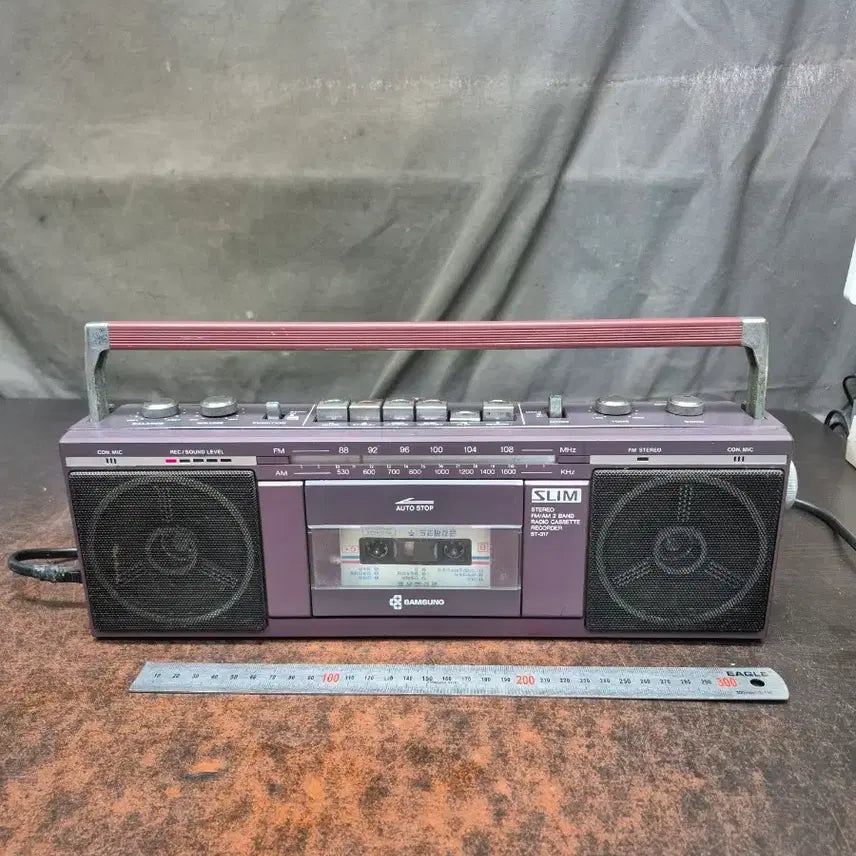 [BUNJANG] Samsung ST-217 Slim Stereo Radio Cassette Recorder (1980s-1990s) / 1980-90년대삼성 SLIM 스테레오 라디오 카세트 레코더 ST-217