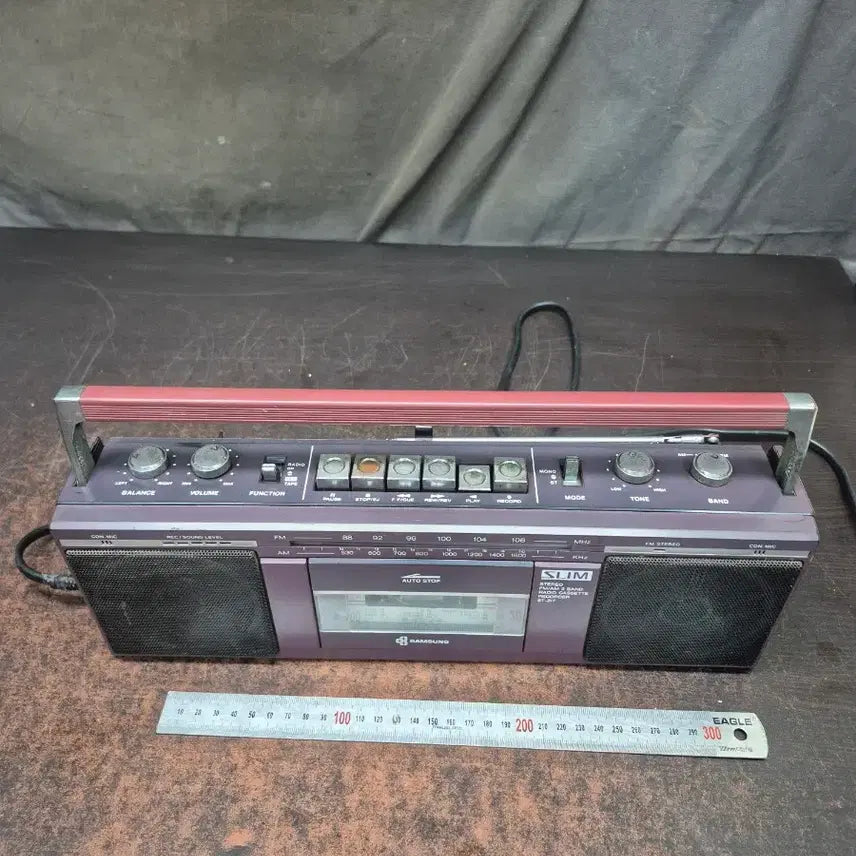 [BUNJANG] Samsung ST-217 Slim Stereo Radio Cassette Recorder (1980s-1990s) / 1980-90년대삼성 SLIM 스테레오 라디오 카세트 레코더 ST-217