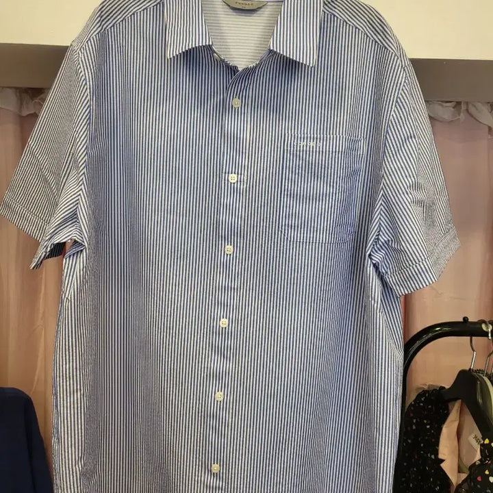 [BUNJANG] COMODO Stripe Short Sleeve Shirt / 코모드루스트라이프반팔셔츠