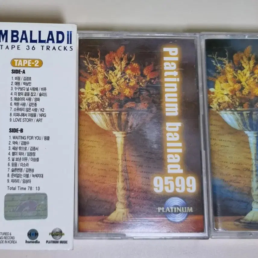 [BUNJANG] Platinum Ballad Vol. 2 Cassette Tape Compilation / 가요 컴필레이션 / 플래티넘 발라드 2tape (카세트테이프)