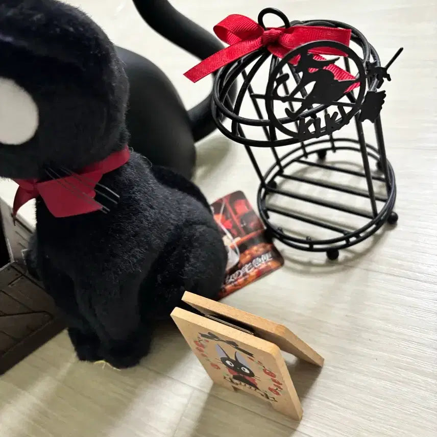 [BUNJANG] Ghibli Jiji Birdcage Plush / 지브리 지지 인형 키키새장