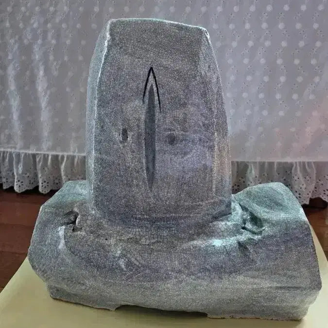 [BUNJANG] Abstract Ceramic Sculpture "Bingyeol" (Crackle Glaze) / 도자기 추상 작품 [빙열 도자기] 이차돈 순교비 모형