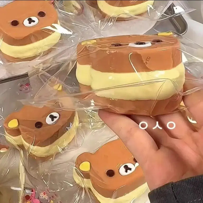 [BUNJANG] Rilakkuma Cream Puff Handmade Squishy PVC Keyring Bag / 리락쿠마 수제말랑이 말랑말랑 요거트감-!!