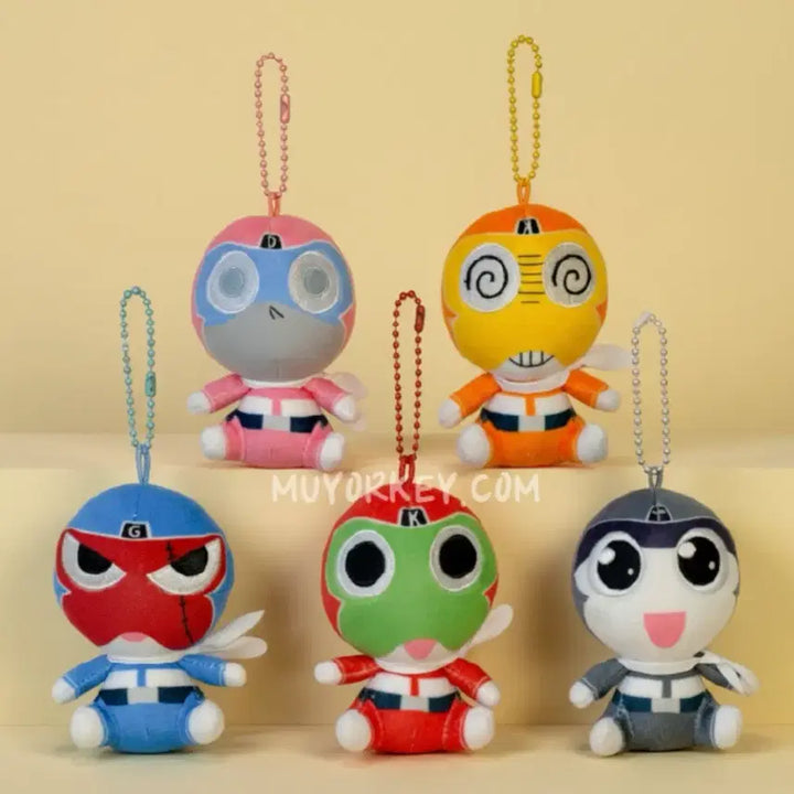 [BUNJANG] Keroro Ranger 5-Piece Set Plush Dolls / 5종 일괄 케로로 레인저 인형
