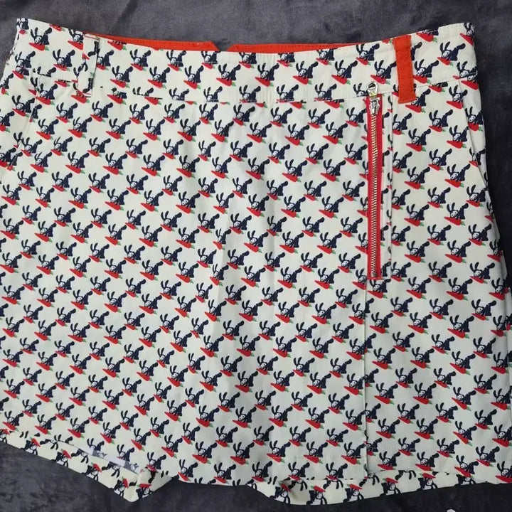 [BUNJANG] JDX Rabbit Carrot Pattern Wrap Skort / JDX 토끼 당근 패턴 랩 스커트반바지