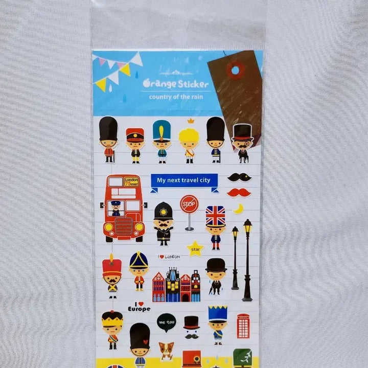 [BUNJANG] Vintage Stationery: Rainy City Travel Stickers / [고전문구] 비내리는 도시 여행 스티커
