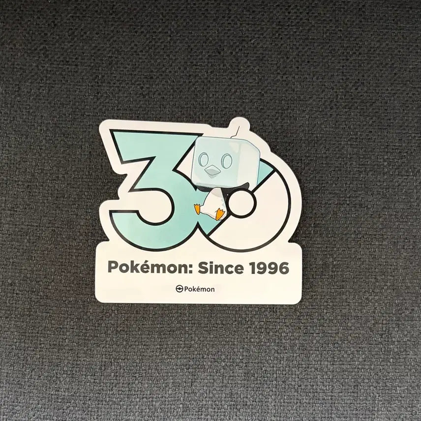[BUNJANG] Pokemon 30th Anniversary Logo Sticker (Bing-Cubo) / 한국한정] 포켓몬 30주년 로고 스티커 빙큐보