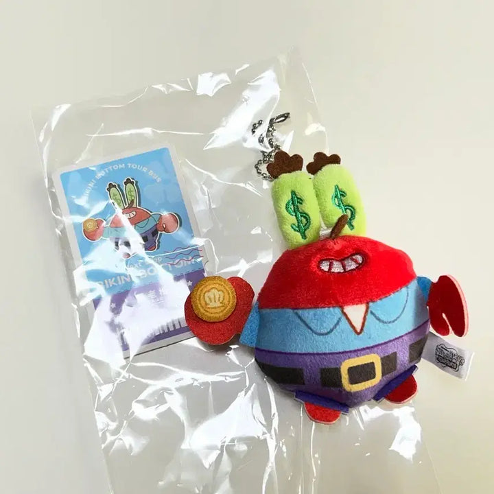 [BUNJANG] SpongeBob Mr. Krabs Plush Keychain / 스폰지밥 집게사장 인형 키링
