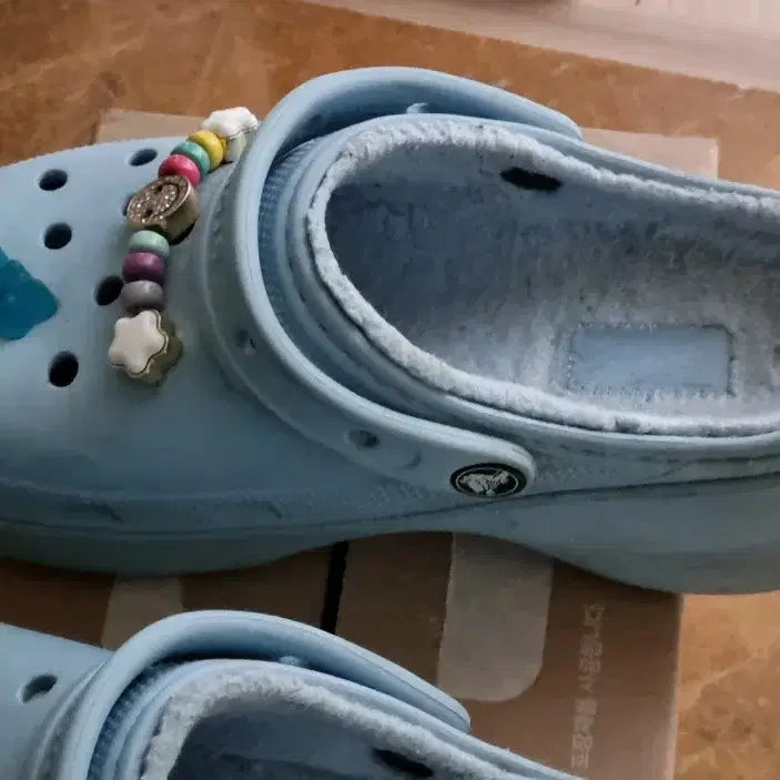 [BUNJANG] Crocs Lined Platform Clog with Jibbitz / 크록스 라인드 플랫폼 클로그(+지비츠)