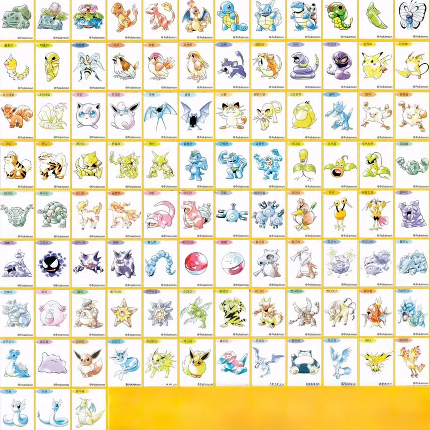 [BUNJANG] Pokemon TCG 30th Anniversary Sticker Collection New 99 Types / 포켓몬 띠부씰 신상 99종 판매 아트워크 30주년
