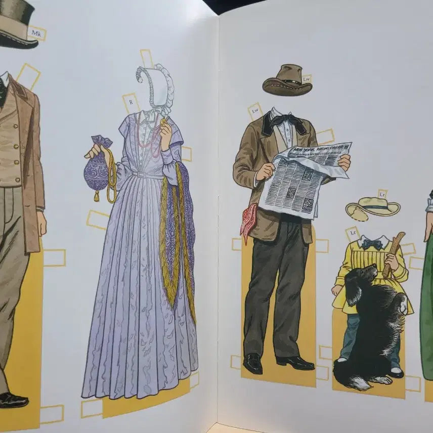 [BUNJANG] Tom Tierney Paper Doll American Pioneer Family Set / 종이 인형 paper doll 미국 개척자 가족