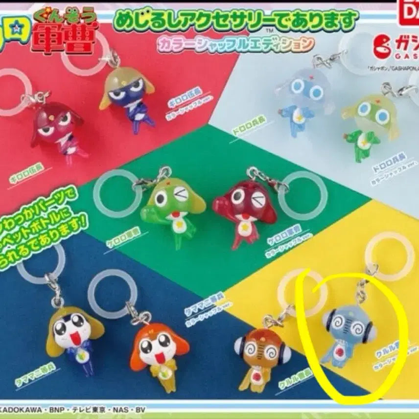 [BUNJANG] Keroro Colored Shuffle Mejirushi Gacha / 케로로 컬러셔플 메지루시 가챠