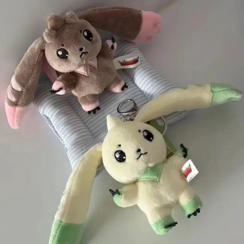 [BUNJANG] Digimon Tamers Terriermon Plush Keychain 8cm / 디지몬 테이머즈 테리어몬 / 테리어몬 봉제 인형 키링 8cm