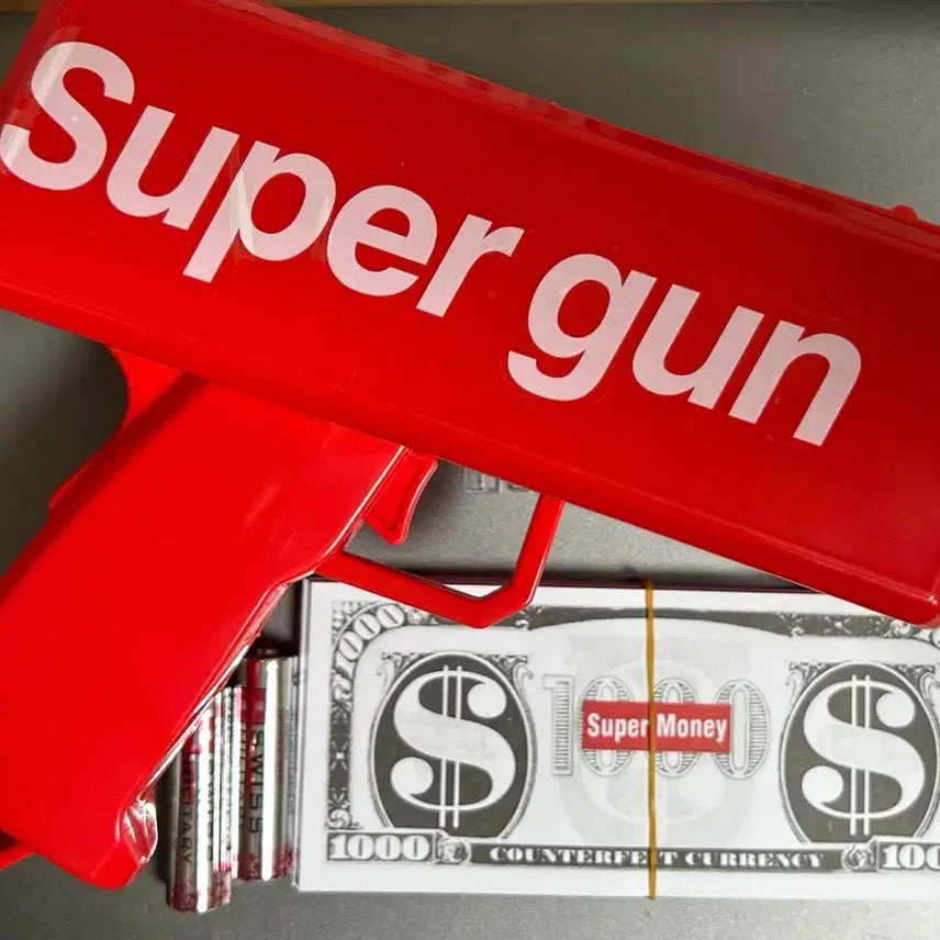 [BUNJANG] Super Money Gun Set / 슈퍼 머니건, 지폐, 건전지 세트