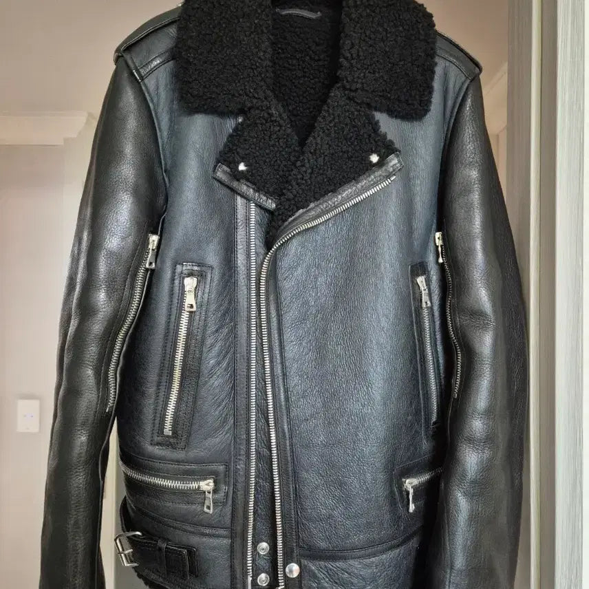 [BUNJANG] Balmain Leather Mustang Jacket / 발망 레더 무스탕