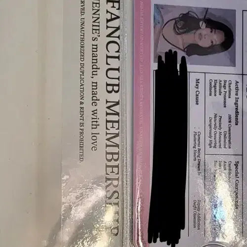 [BUNJANG] BLACKPINK JENNIE Membership Kit / 블랙핑크 제니 멤버십 키트 만두 김제니 BLACKPINK JENNIE