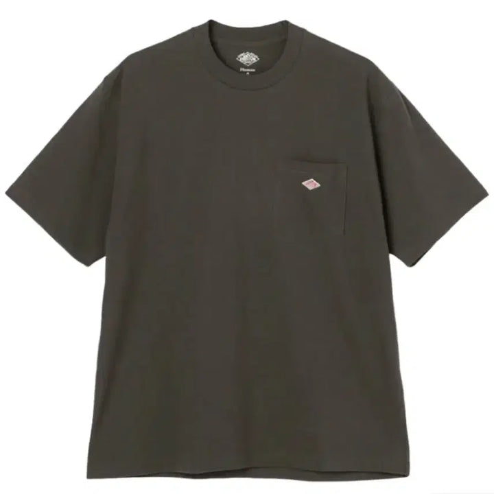 [BUNJANG] DanTon Plain Short Sleeve Pocket T-Shirt, Coal Grey / 단톤 플레인 숏슬리브 포켓 티셔츠 콜 그레이 [S,M]