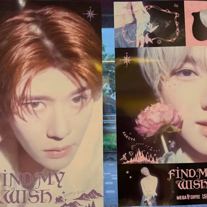 [BUNJANG] NCT WISH Sicheng Yushi Sakuya Poster Set / 엔시티위시 메가커피 시온 유우시 사쿠야 포스터 양도