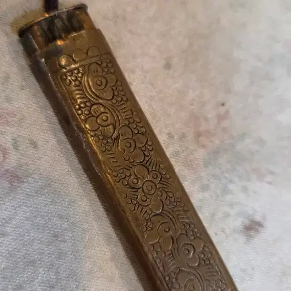[BUNJANG] Antique Brass Needle Case / Needle Holder (6.7cm) / 100년세월의 동 바늘집/ 침통