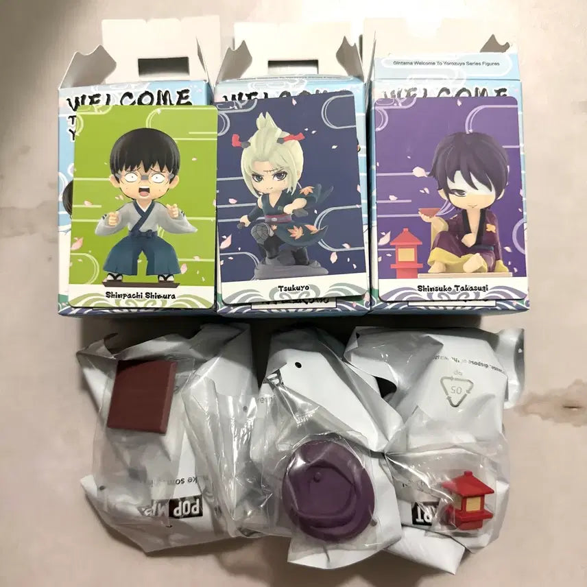 [BUNJANG] Pop Mart Gintama Shinpachi Tsukuyo Takasugi Shinsuke Bundle Figure Set / 팝마트 은혼 피규어 신파치 츠쿠요 타카스기 신스케 일괄