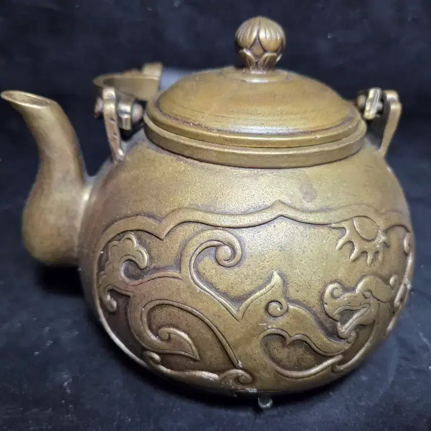 [BUNJANG] Heavy Brass Teapot with Dragon Motif / 주전자 (동) 묵직합니다