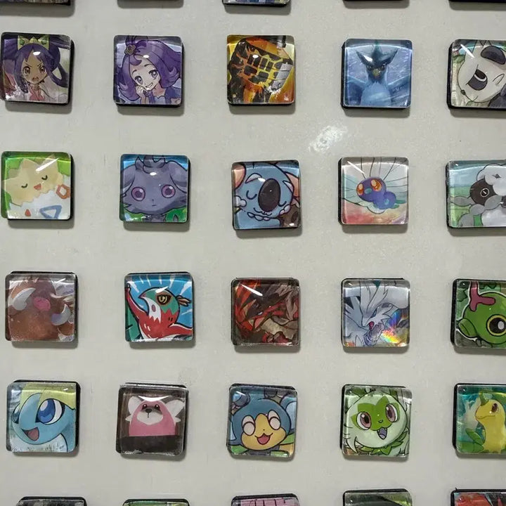 [BUNJANG] Pokemon Card Illustration Magnet Set / 포켓몬스터 포켓몬 카드 마그넷 냉장고 자석 제작