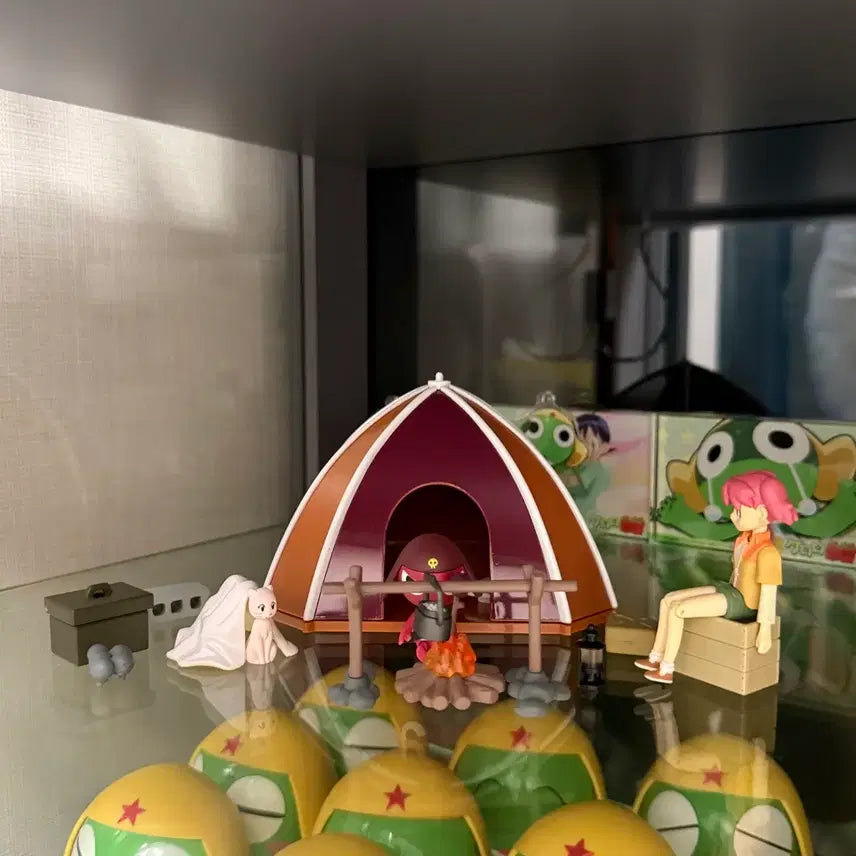 [BUNJANG] Keroro Giroro Tent Miniature Camping Figure / 케로로 기로로 텐트 미니어처 캠핑 피규어