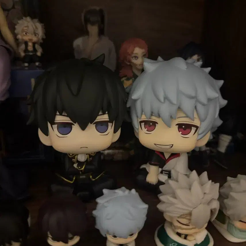 [BUNJANG] Gintama Gintoki &amp; Hijikata Lookup Figures Bundle Set with Cushion / 특전 o 은혼 룩업 일괄 판매 긴토키 히지카타 애니 굿즈 피규어 방석포함