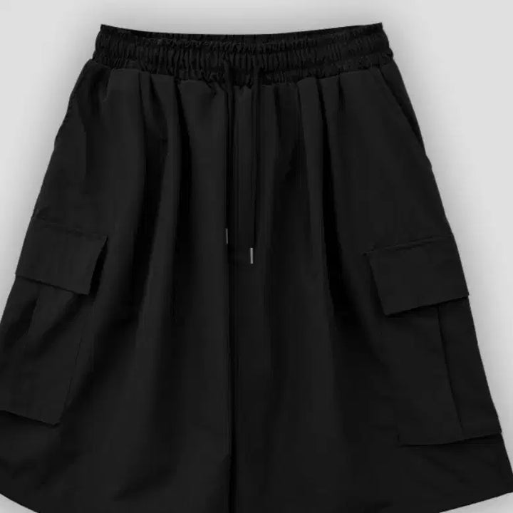 [SOLD OUT] 디서먼트 버뮤다 카고 블랙 반바지 빅사이즈