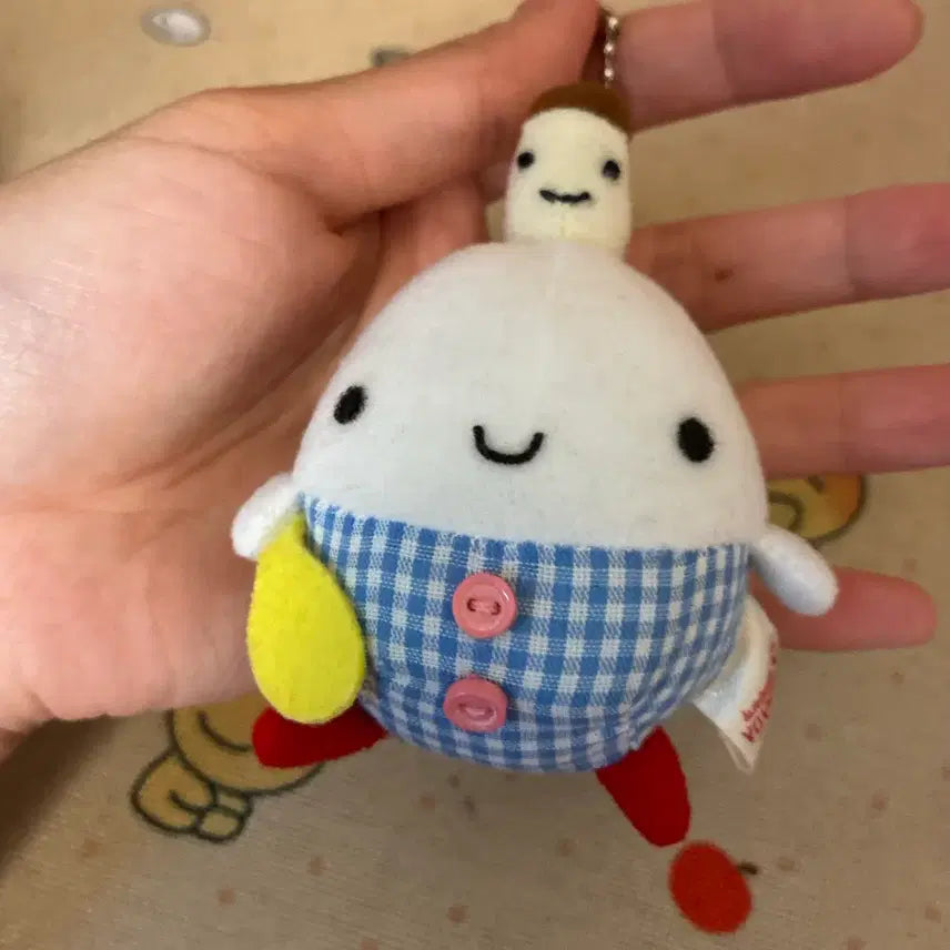 [BUNJANG] Shinada Egg Pudding Plush Keychain / 시나다 계란 푸딩 인형 키링
