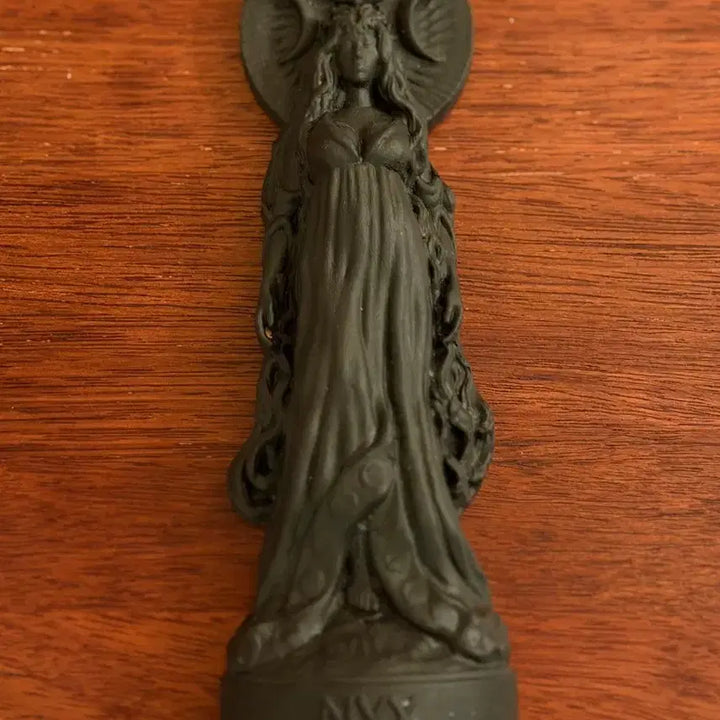 [BUNJANG] Handmade Nyx Goddess Statue - Wooden Sculpture / 그리스 밤의 여신님 닉스 조각상