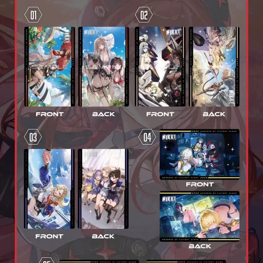 [BUNJANG] Niki Area Defense Seoul Metal Card Set (5 types) / 니케 에리어 방어전 서울 메탈카드 전5종