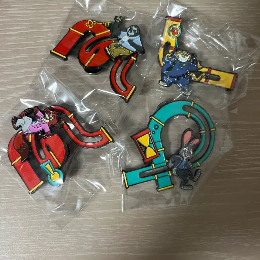 [BUNJANG] Disney Zootopia Character Badge Set (4 Types) / 주토피아 캐릭터 뱃지 4종 세트 cgv