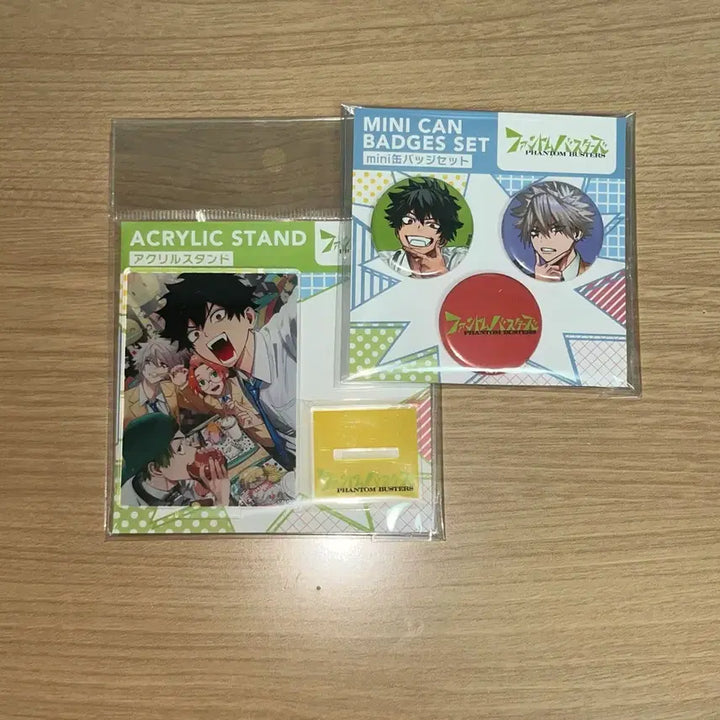 [BUNJANG] Phantom Busters Jump Shop Acrylic Stand Mini Can Badge Pin Button Set / [미개봉] 팬텀 버스터즈 점프샵 아크릴 스탠드 미니 캔뱃지 핀버튼 세트
