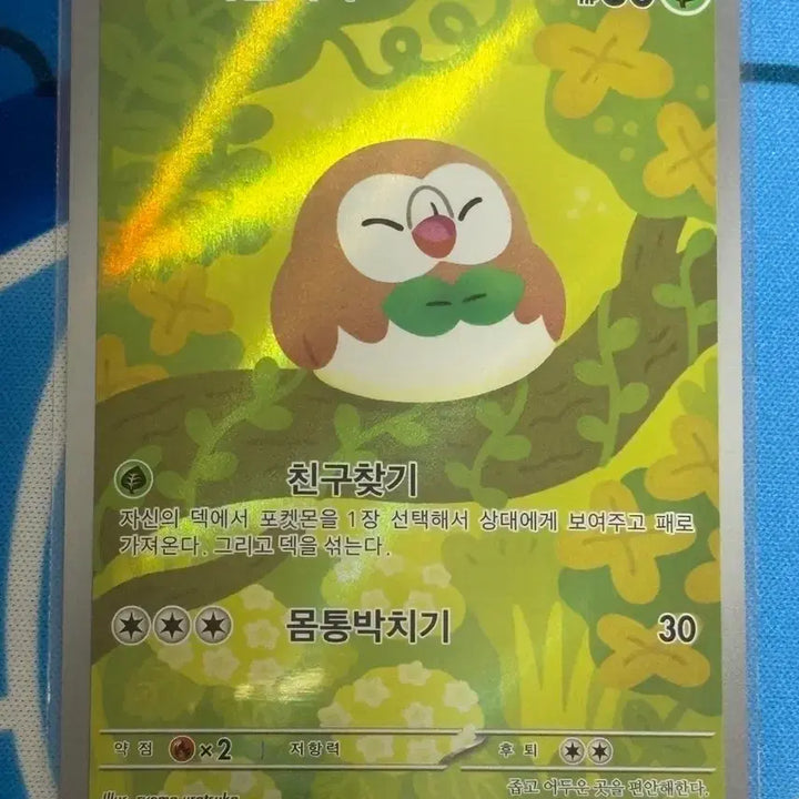 [BUNJANG] Pokemon Card Rowlet AR / [귀여운 포켓몬카드] 나몰빼미 AR