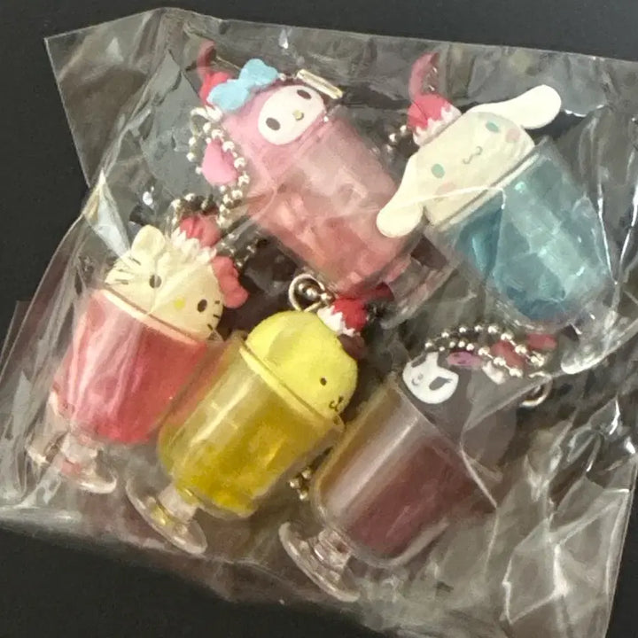 [BUNJANG] Sanrio Cafe Cream Soda Parfait Series Gacha Bundle Set / (5종 일괄) 산리오 카페 크림소다 파르페 시리즈 가챠 일괄판매