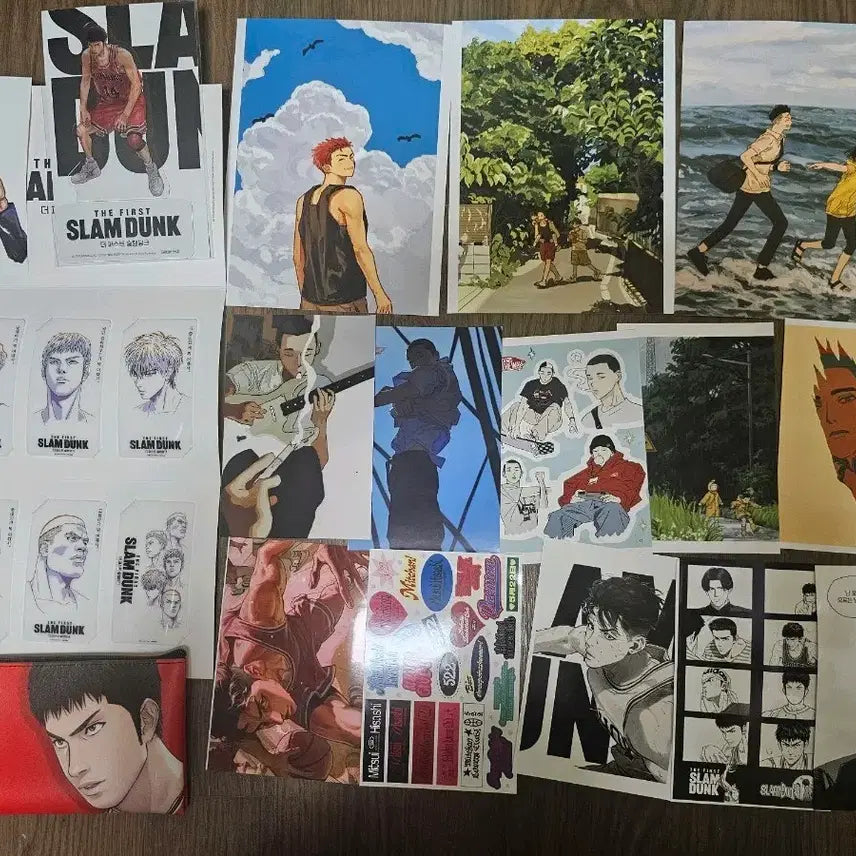 [BUNJANG] Slam Dunk Goods Bundle Pouch, Photo Cards, PET Acrylic Stand / 슬램덩크 공굿 비공굿 일괄 파우치 프박 특전 포카 pet 아크릴스탠드
