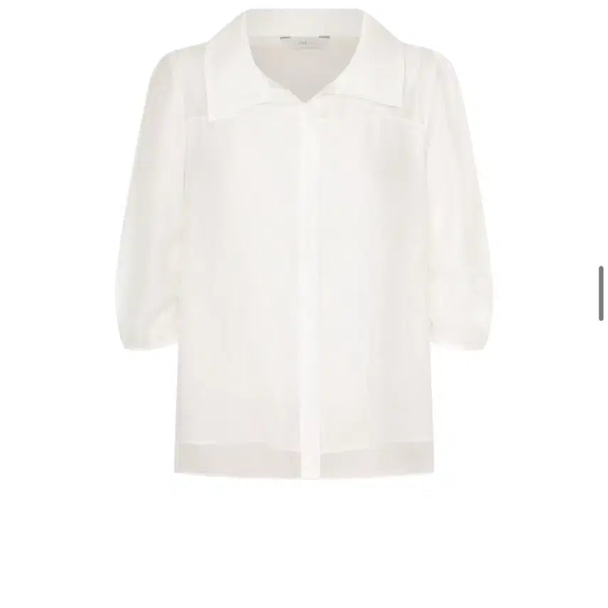 [BUNJANG] Line Edition 7-Sleeve Blouse White / 라인어디션 7부 블라우스(210000