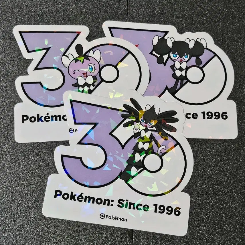 [BUNJANG] Pokemon 30th Anniversary Sticker Bundle Set: Goomy, Sliggoo, Goodra / 일괄) 포켓몬 로고 30주년 스티커 고디탱 고디보미 고디모아젤