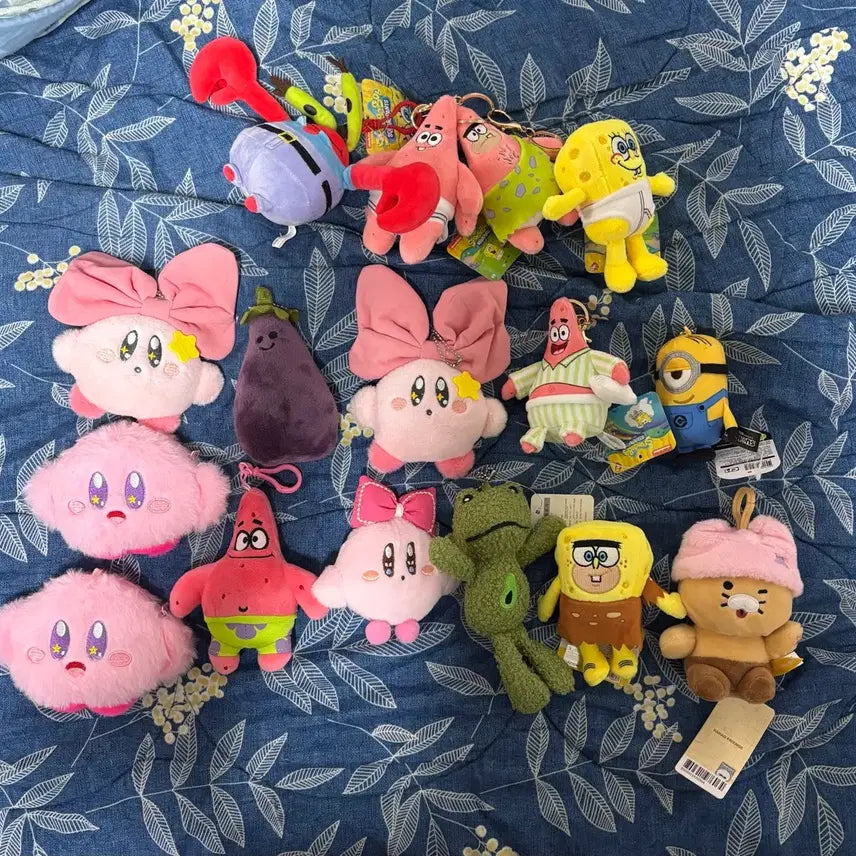 [BUNJANG] Character Keyring Plush Collection (SpongeBob, Kirby, etc.) / 캐릭터 인형 모음 (키링 인형) 스폰지밥 커비 등등