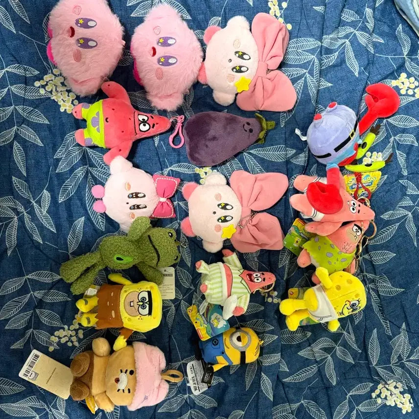 [BUNJANG] Character Keyring Plush Collection (SpongeBob, Kirby, etc.) / 캐릭터 인형 모음 (키링 인형) 스폰지밥 커비 등등